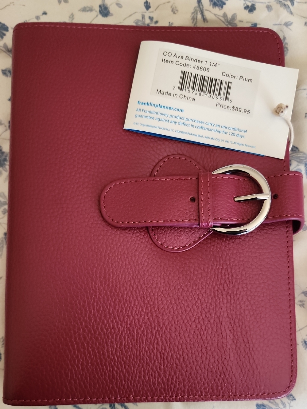 Franklin Covey Plum  Leather Planner